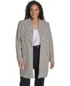 Calvin Klein Plus Size Collarless Shoulder Padded Jacket In Gold