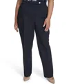 Calvin Klein Plus Size High Waist Modern Fit Pants In Blue