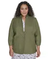 Calvin Klein Plus Size Linen-blend Blazer