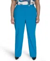 Calvin Klein Plus Size Lux Modern Fit Mid Rise Straight-leg Pants In Corsica