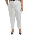 Calvin Klein Plus Size Mid-rise Cuffed Ankle Pants In White