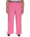 Calvin Klein Plus Size Mid-rise Wide-leg Pants In Peony