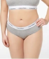 Calvin Klein Modern Cotton Blend Hipster Briefs In Gray