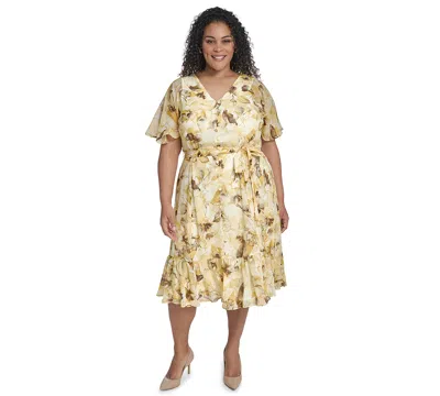 Calvin Klein Plus Size Printed Midi Dress