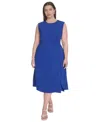 Calvin Klein Plus Size Side-cinched Sleeveless Midi Dress