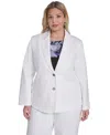 Calvin Klein Plus Size Two-button Jacket In White