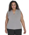 CALVIN KLEIN PLUS SIZE V-NECK SLEEVELESS TOP