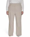 Calvin Klein Plus Size Windowpane Wide-leg Pants In Wicker Multi