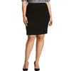 Calvin Klein Plus Womens Crepe Office Pencil Skirt In Black