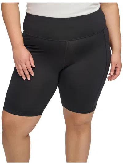 Calvin Klein Plus Womens Fitness Workout Bike Short In Black