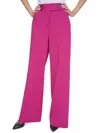 Calvin Klein Petite Wide Leg Button-waist Scuba Crepe Pants In Red