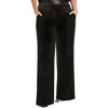Calvin Klein Plus Womens High-rise Velvet Wide Leg Pants