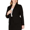 Calvin Klein Plus Womens Pocket Polyester Open-front Blazer In Black