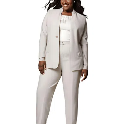 Calvin Klein Plus Womens Ruched Polyester One-button Blazer