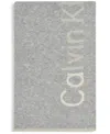 Calvin Klein Plush-lined Scarf In Gray