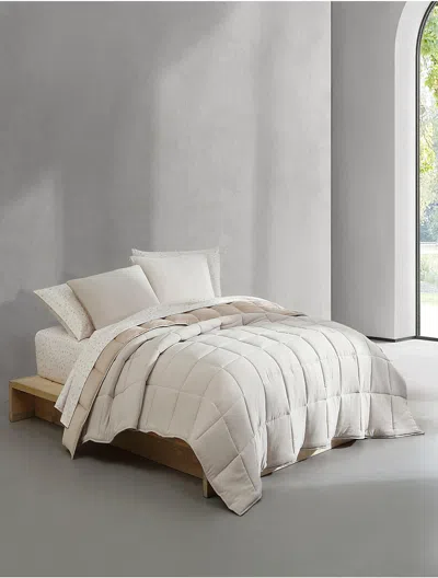 Calvin Klein Plush Reversible Comforter Set In Neutral