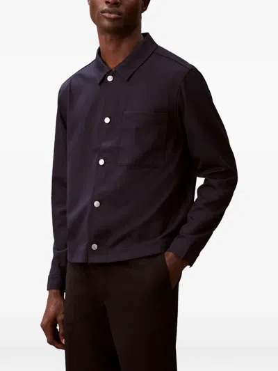 Calvin Klein Pocket Button Suit Jacket In Blue