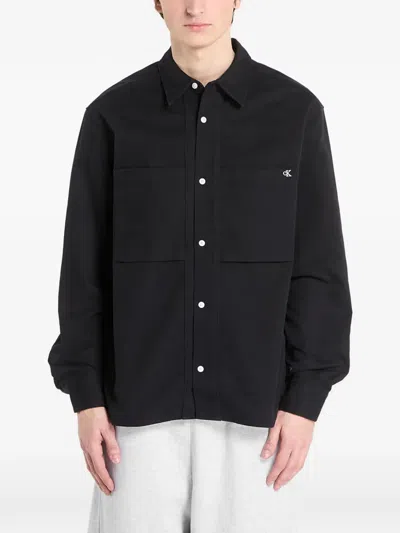 Calvin Klein Pocket Shirt In Black