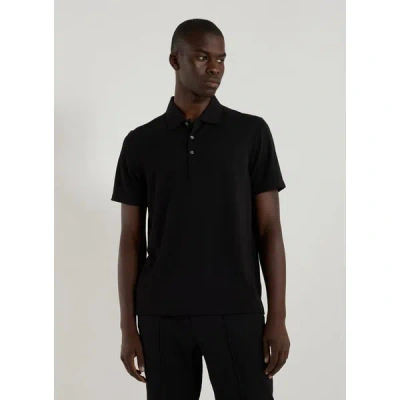 Calvin Klein Polo À Manches Courtes In Black