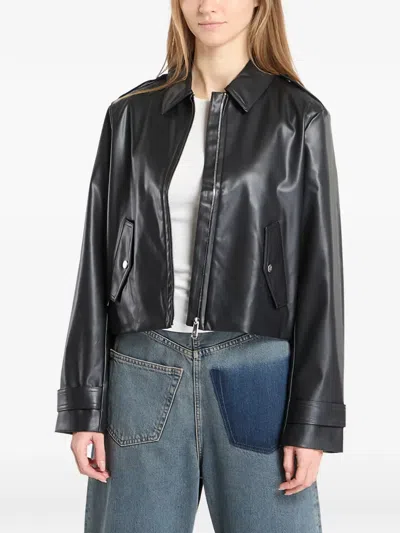 Calvin Klein Polo-collar Zip-fastening Jacket In Blue