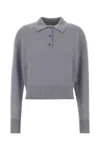 Calvin Klein Lilac Cashmere Polo Shirt In Gray
