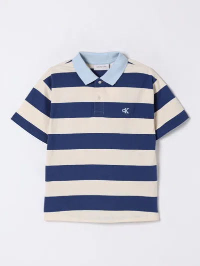 Calvin Klein Polo Shirt  Kids Color Blue