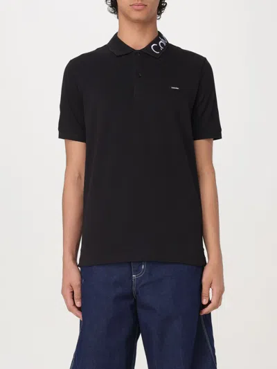 Calvin Klein Polo Shirt  Men Colour Black