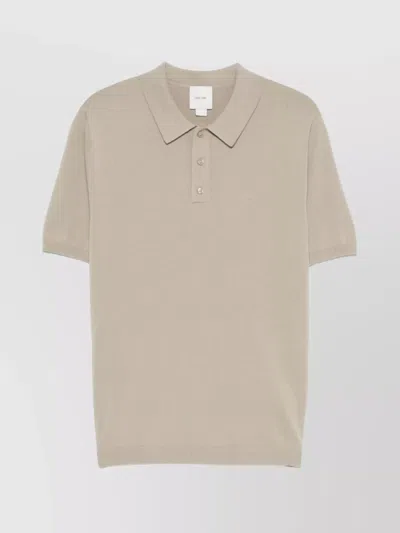 Calvin Klein Polo Shirt Ribbed Short Sleeves In Green