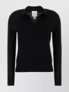 Calvin Klein Polo Shirt With Collared Design And Long Sleeves In Black