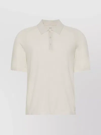 CALVIN KLEIN POLO SHIRT WITH RIBBED CUFFS AND COLLAR
