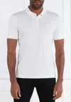 Calvin Klein Two Botton Polo Shirt With Logo In Bianco