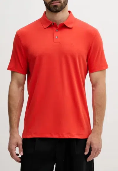 Calvin Klein Polo Ss Supima Chest Emb Polo In Red