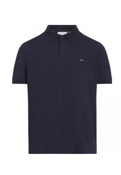 Calvin Klein Polo Thermo Tech Pique Slim Polo In Blu