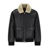 Calvin Klein Relaxed Fit Jacket Shearling Collar In Black