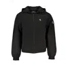 Calvin Klein Sleek Long Sleeve Hooded Sports Jacket In Black