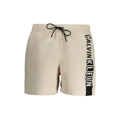 Calvin Klein Beige Polyester Swimwear In Neutral