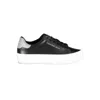 Calvin Klein Black Polyester Sneaker In Black