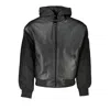 Calvin Klein Sleek Black Hooded Jacket With Contrasting Details In Black
