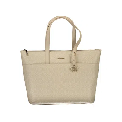 Calvin Klein Polyethylene Women's Handbag In Sand