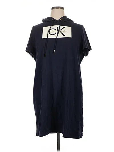 Pre-owned Calvin Klein Poncho In Blue
