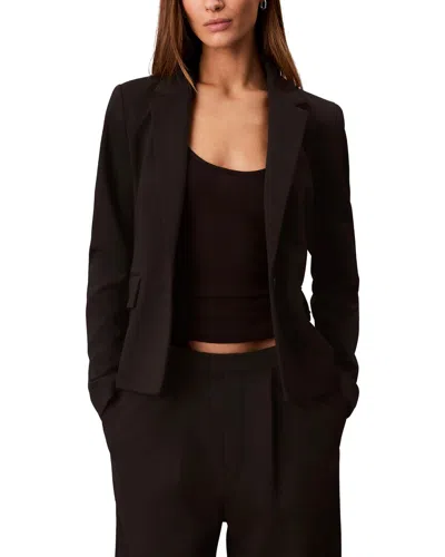 Calvin Klein Ponte Slim Blazer In Brown