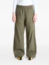 Calvin Klein Poplin Ewaist Pull O Elasticated Trousers In Green