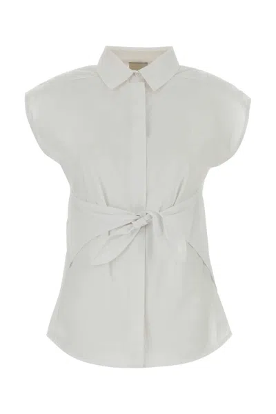 Calvin Klein Poplin Shirt For Women In White