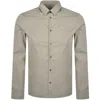 Calvin Klein Poplin Stretch Slim Fit Shirt Grey In Grey