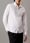 Calvin Klein Poplin Stretch Slim Shirt In White
