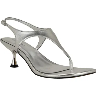 Calvin Klein Portia Ankle Strap Sandal In Silver