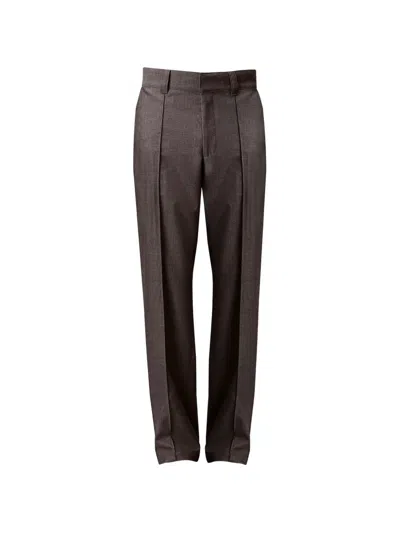 Calvin Klein Pressed-crease Trousers In Brown