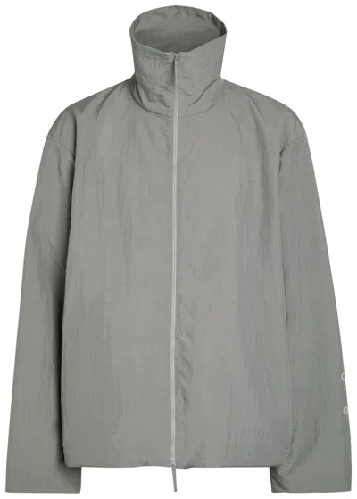 Calvin Klein Preston High-neck Nylon Jacket In Gray