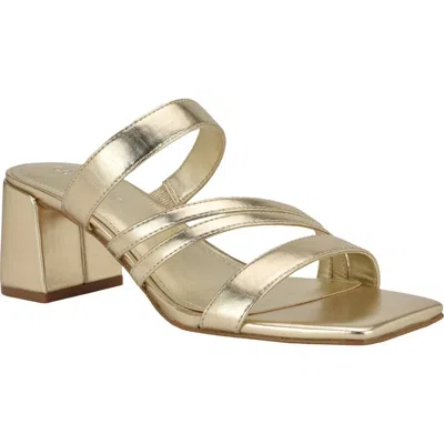 Calvin Klein Pretty Slide Sandal In Gold
