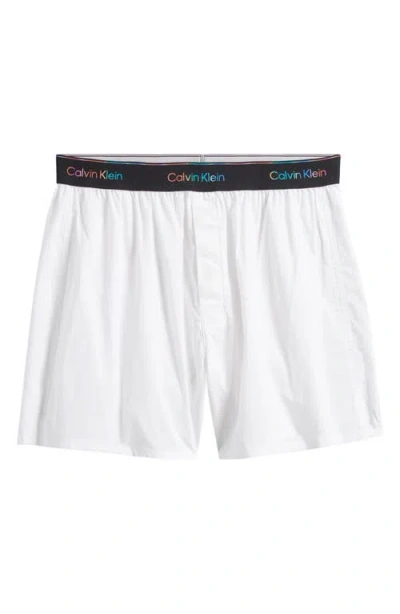 Calvin Klein Pride Cotton Boxers In White